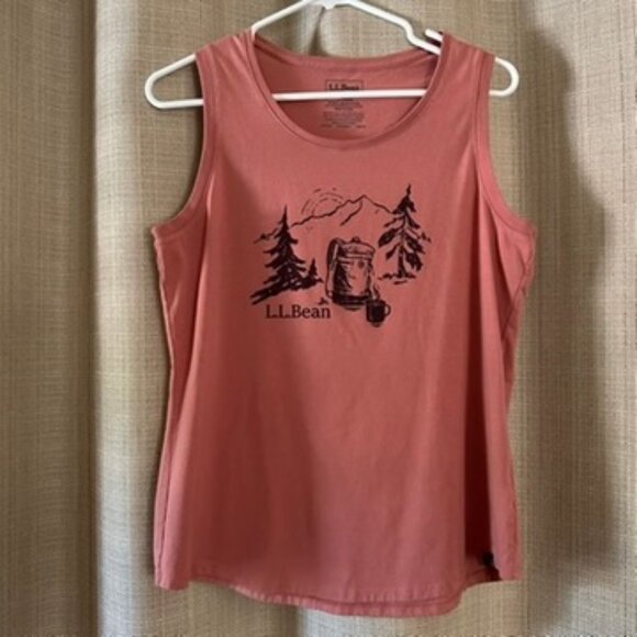L.L. Bean Camping Print Tank - Picture 1 of 4
